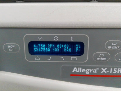Beckman Allegra X-15R Refrigerated Benchtop Centrifuge w/Rotor & Buckets