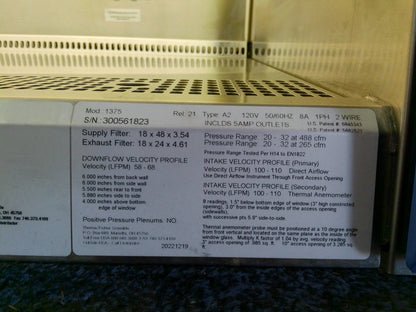 Thermo Scientific 4ft 1375 A2 Biosafety/Biological Safety Cabinet w/UV +Warranty