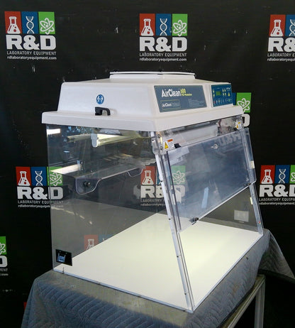 AirClean Systems PCR 3ft Laminar Flow Workstation w/HEPA & Blower, FULLY TESTED