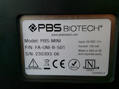 PBS Biotech PBS-Mini Bioreactor Stir Platform FA-UNI-B-501 w/ Power Supply x4