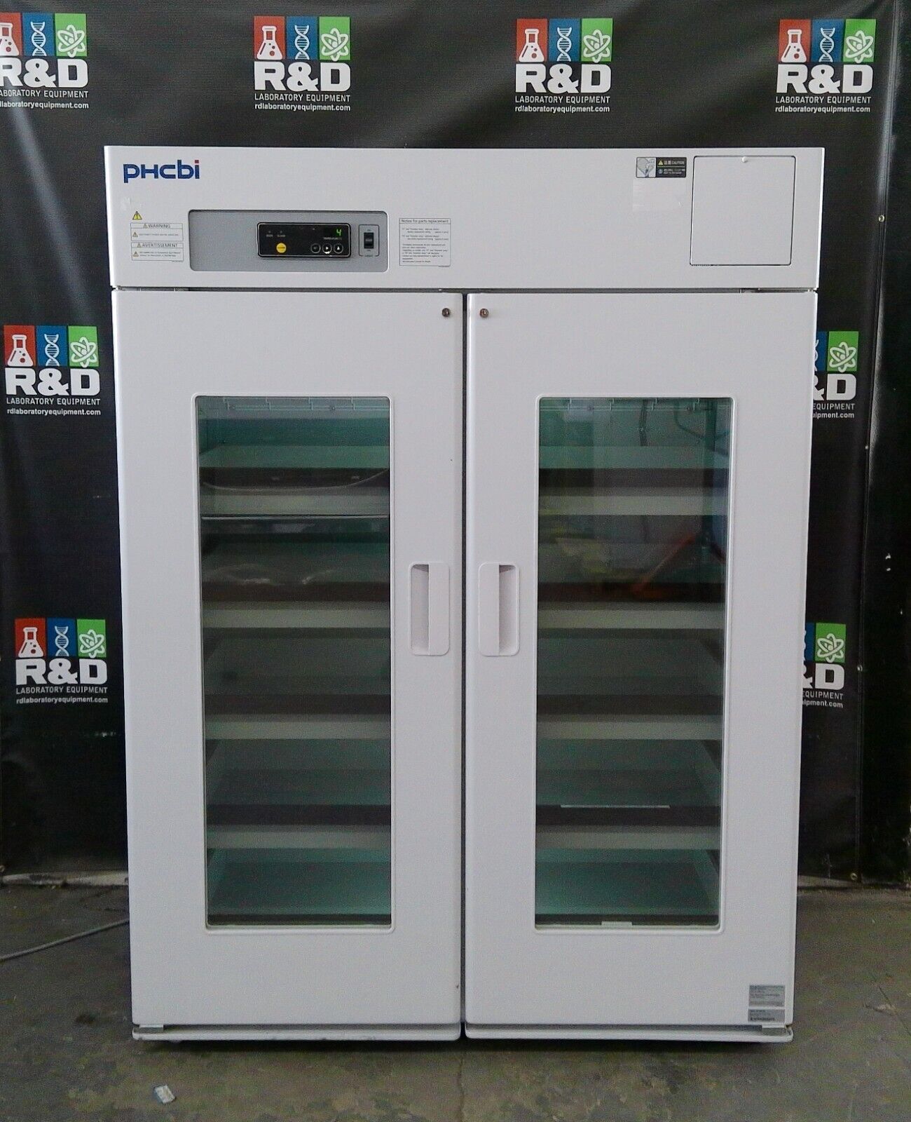 PHCbi MPR-1412R-PA Double Door Pharmaceutical Refrigerator 48Cf 120v