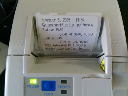 Bio-Rad TC20 Automated Cell Counter w/ Printer and Accessories