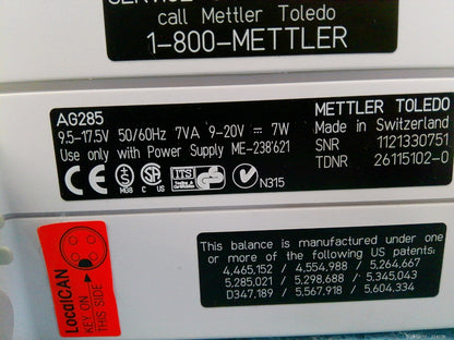 Mettler Toledo AG285 Analytical Balance/ Scale - Calibrated & FULLY TESTED