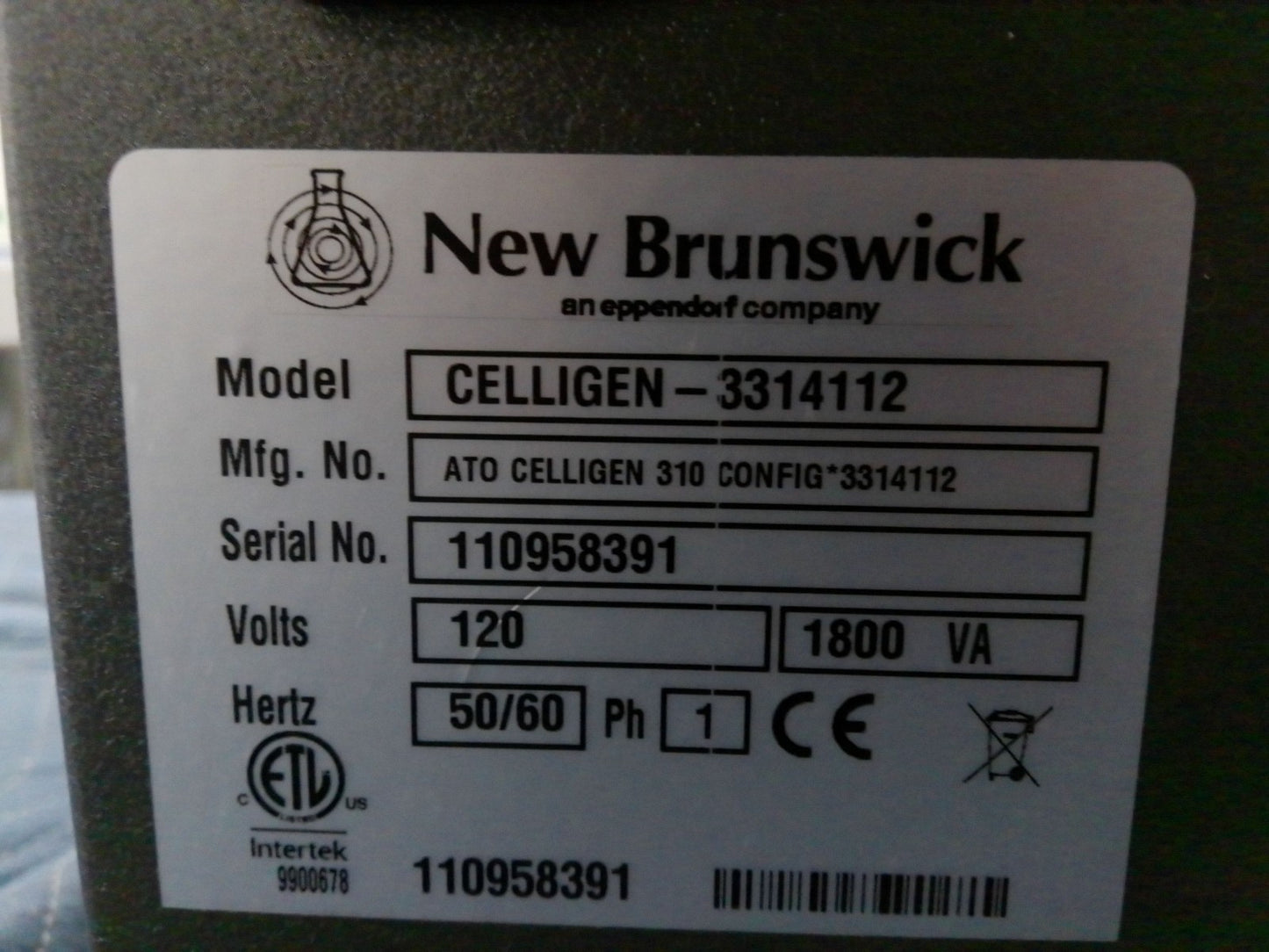 New Brunswick Bioflo & Celligen 310 Fermentor/ Bioreactor 1.5L Q814200