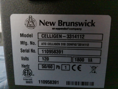 New Brunswick Bioflo & Celligen 310 Fermentor/ Bioreactor 1.5L Q814200