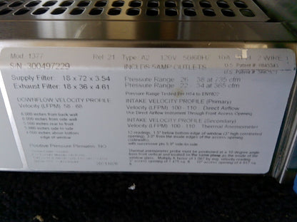 Thermo Scientific 6ft 1377 A2 Biosafety/Biological Safety Cabinet w/UV +Warranty