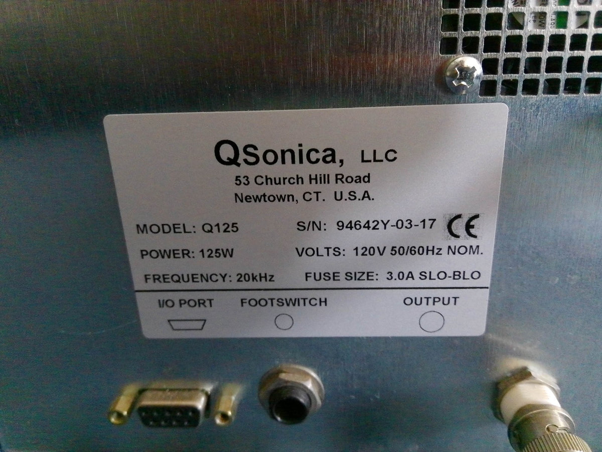 Qsonica Q125 Sonicator Homogenizer w/ Sound Enclosure
