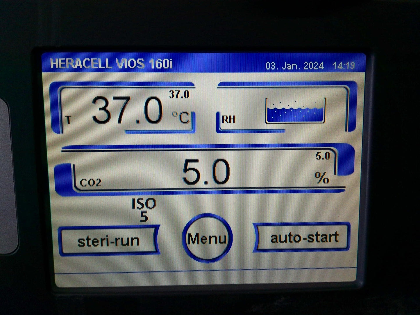 Thermo HERAcell Vios 160i Copper Lined CO2 Incubator (2015) Calibrated