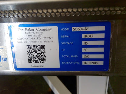 Baker 6ft SG604-M A2 Biosafety/ Biological Safety Cabinet w/Stand NO UV+Warranty