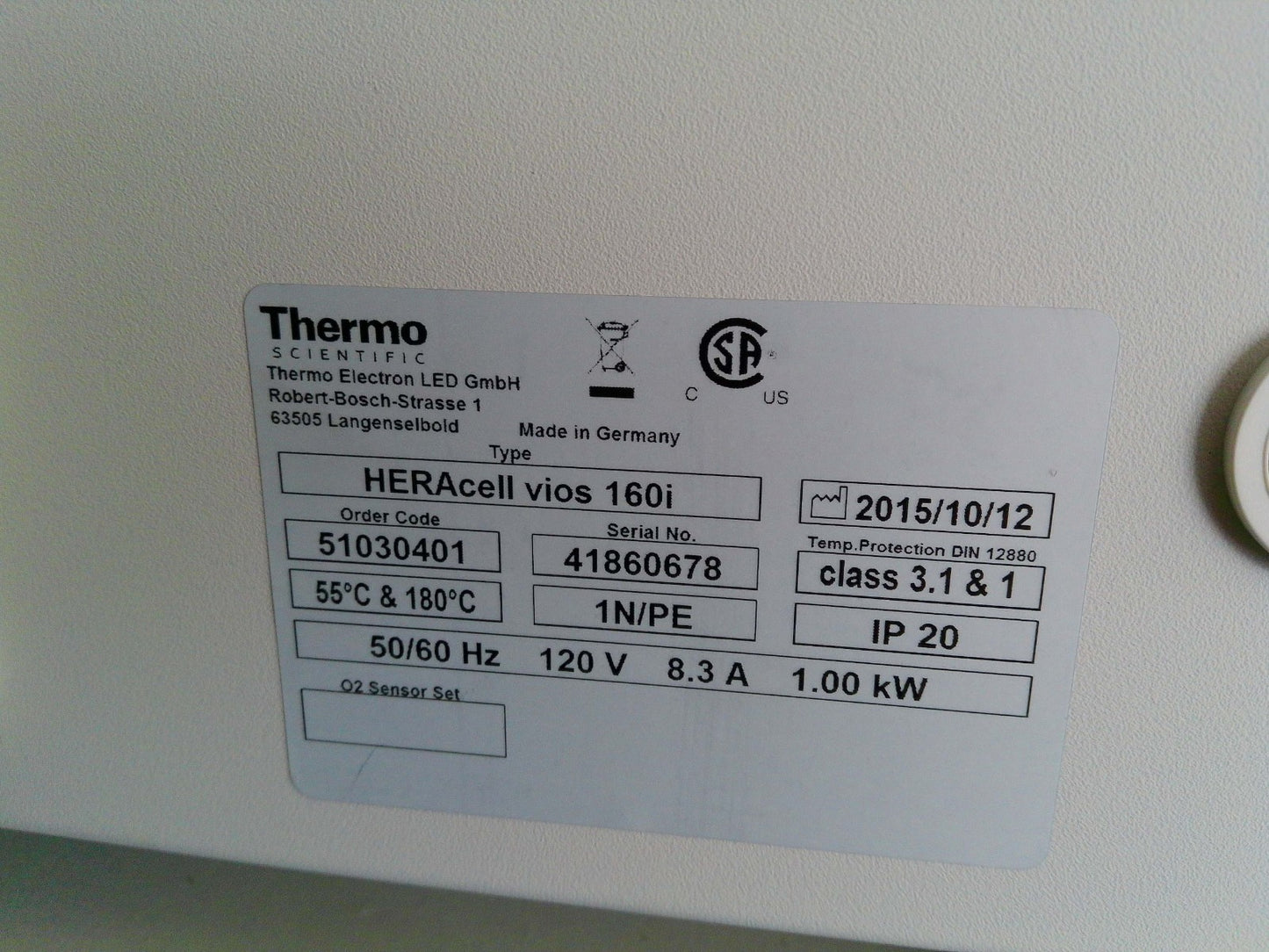 Thermo HERAcell Vios 160i Double Stack Copper Lined CO2 Incubators (2015)