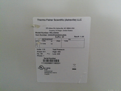 Thermo Scientific REL3004A +4C Laboratory Refrigerator 29.2Cf 120v FULLY TESTED
