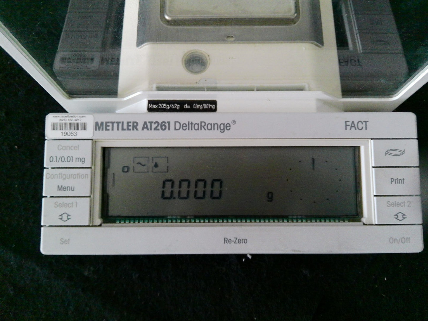 Mettler AT261 Delta Range Analytical Balance Max: 205g/62g d=0.1mg/0.01mg TESTED