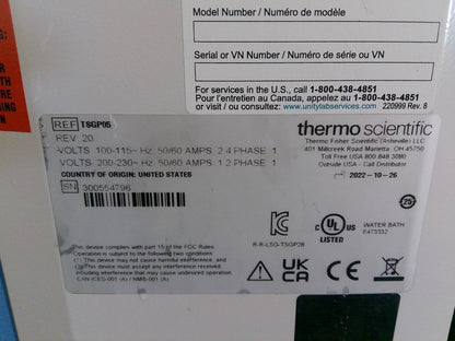 Thermo Scientific GP 05 Precision Water Bath 5 Liter Capacity TESTED