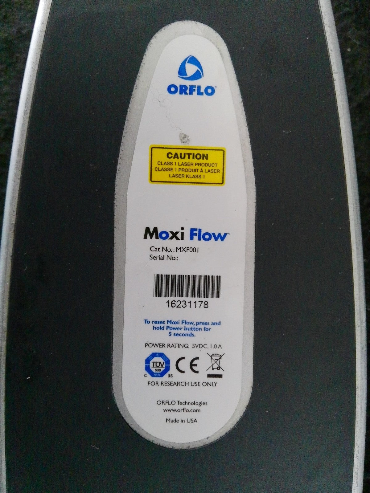 Oroflo Moxi Flow Automatic Flow Cytometer MXF001 w/ USB Charging Cable