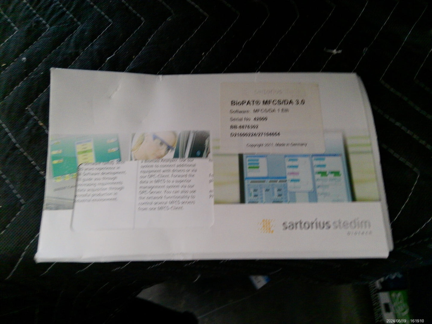 Sartorius DS050LBRM BIOSTAT BR-005 CultiBag RM50 Bioreactor w/Extras & Lid