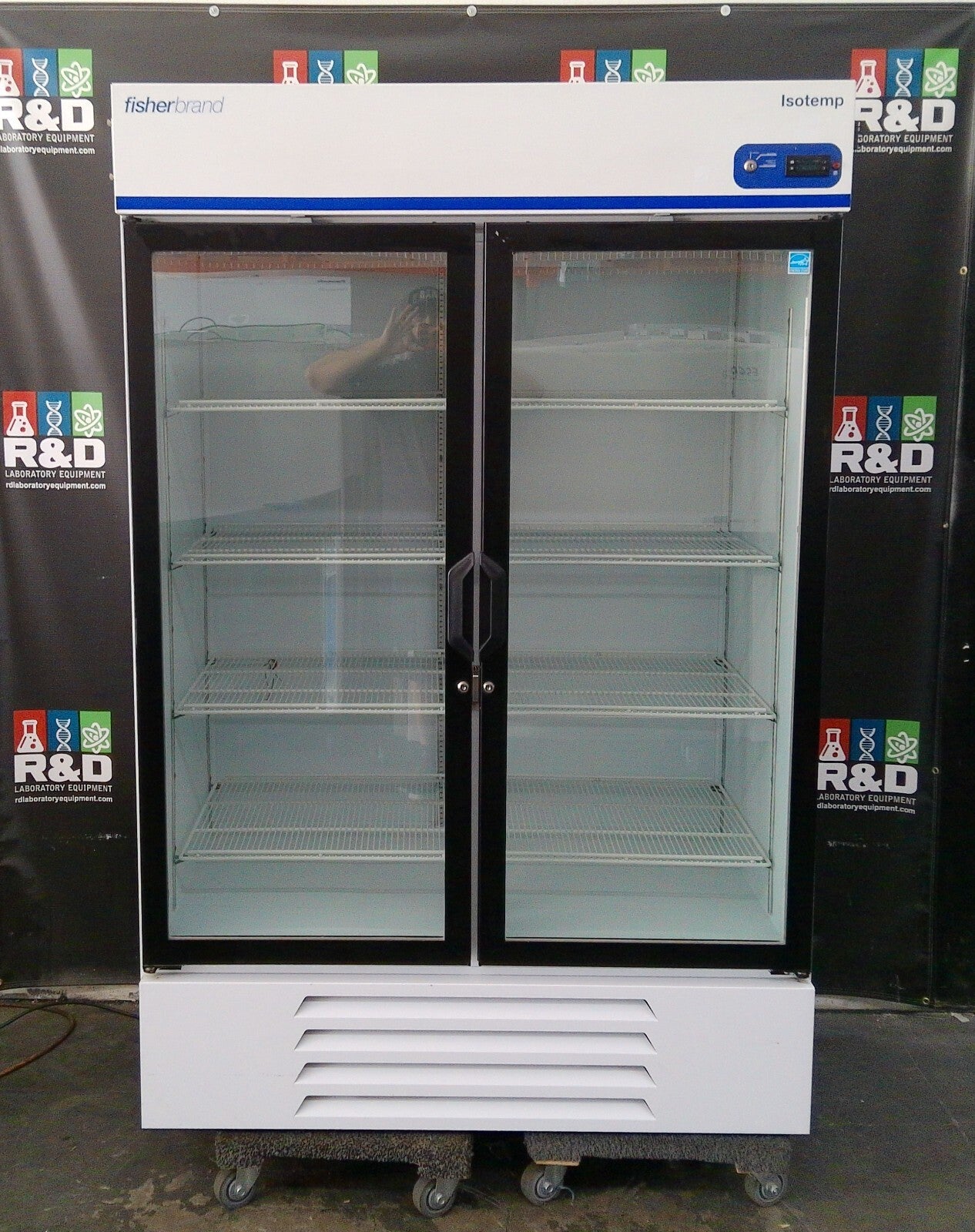 Fisherbrand GTFBG49RPGA Isotemp 4° Refrigerator Glass Double Door, 49Cf, TESTED
