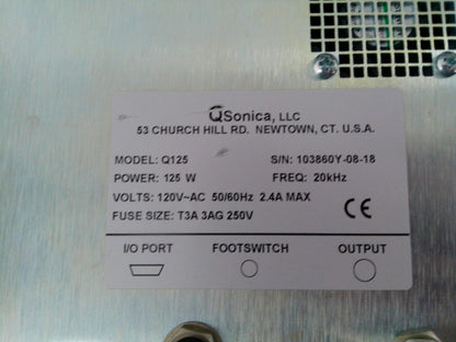 Qsonica Q125 Sonicator Homogenizer w/ Sound Enclosure
