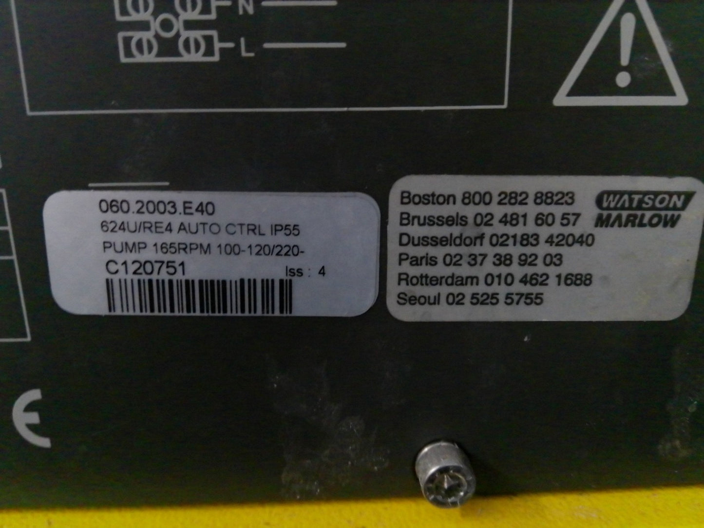 Watson Marlow 624U IP Washdown Peristaltic Pump 120v TESTED