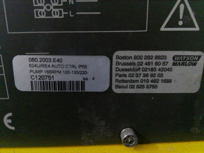 Watson Marlow 624U IP Washdown Peristaltic Pump 120v TESTED