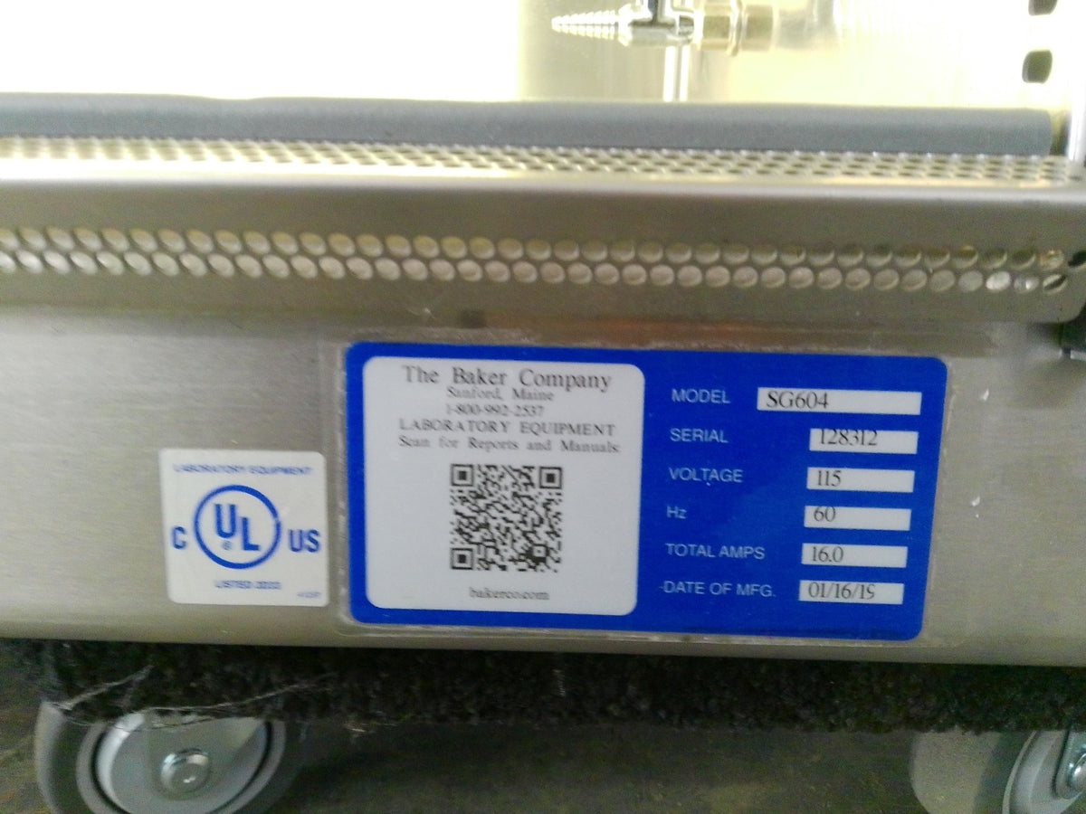 Baker 6ft SG604 A2 Biosafety/ Biological Safety Cabinet w/Stand NO UV +Warranty