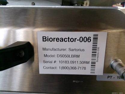 Sartorius DS050LBRM BIOSTAT BR-006 CultiBag RM50 Bioreactor w/Extras & Lid