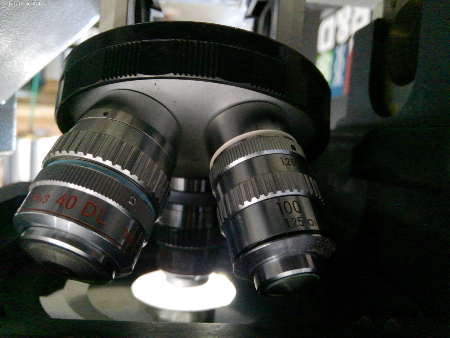 Nikon Diaphot Inverted Phase Contrast Microscope With 3 Objectives
