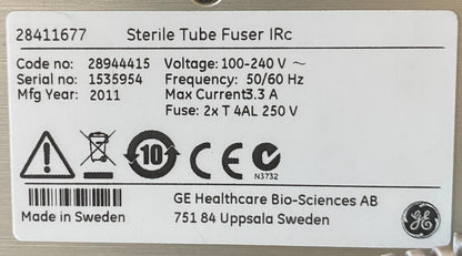 Wave Biotech 28411677 STF-IRC Sterile Tube Fuser, Tube Welder With Blocks, 120v