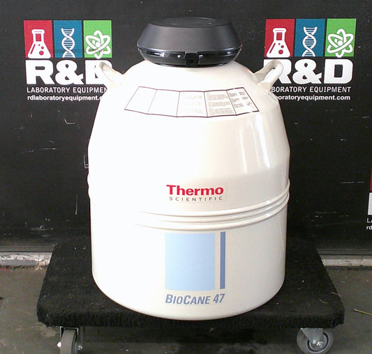 Thermo Scientific BioCane 47 L Liquid Nitrogen LN2 Dewar Cryo Storage w/Racks
