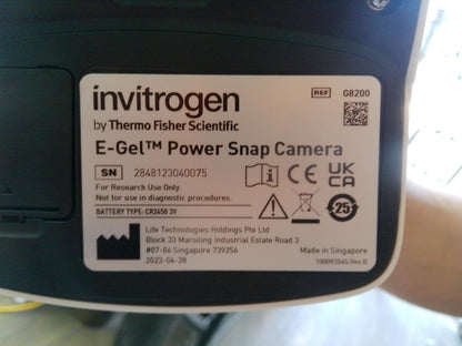 Invitrogen E-Gel Power Snap G8100 w/G8200 Camera Electrophoresis System