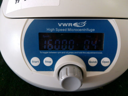 VWR C1603 High Speed Microcentrifuge w/ Rotor & Lid