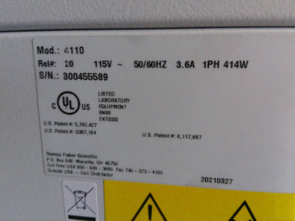 Thermo  Scientific 4110 Series Double Stack Water Jacketed CO2 Incubators (2021)
