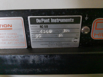 Sorvall RC-5B Refrigerated Floor Centrifuge w/ Rotor 208v Tested & Calibrated