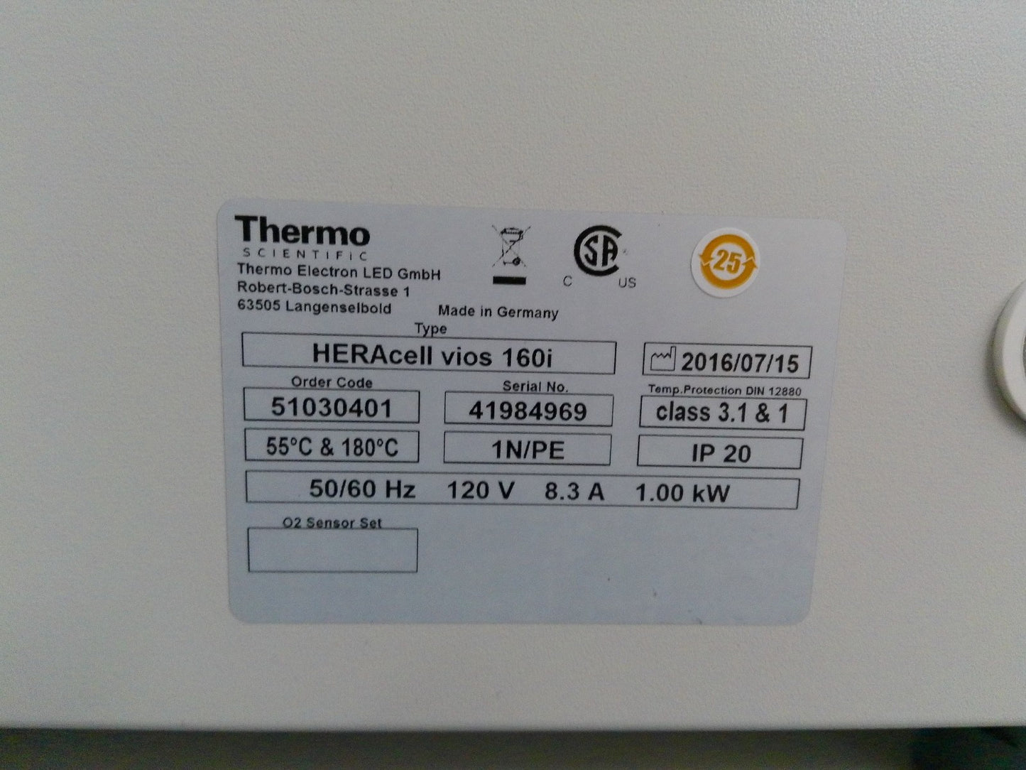 Thermo HERAcell Vios 160i Double Stack Copper Lined CO2 Incubators (2016)