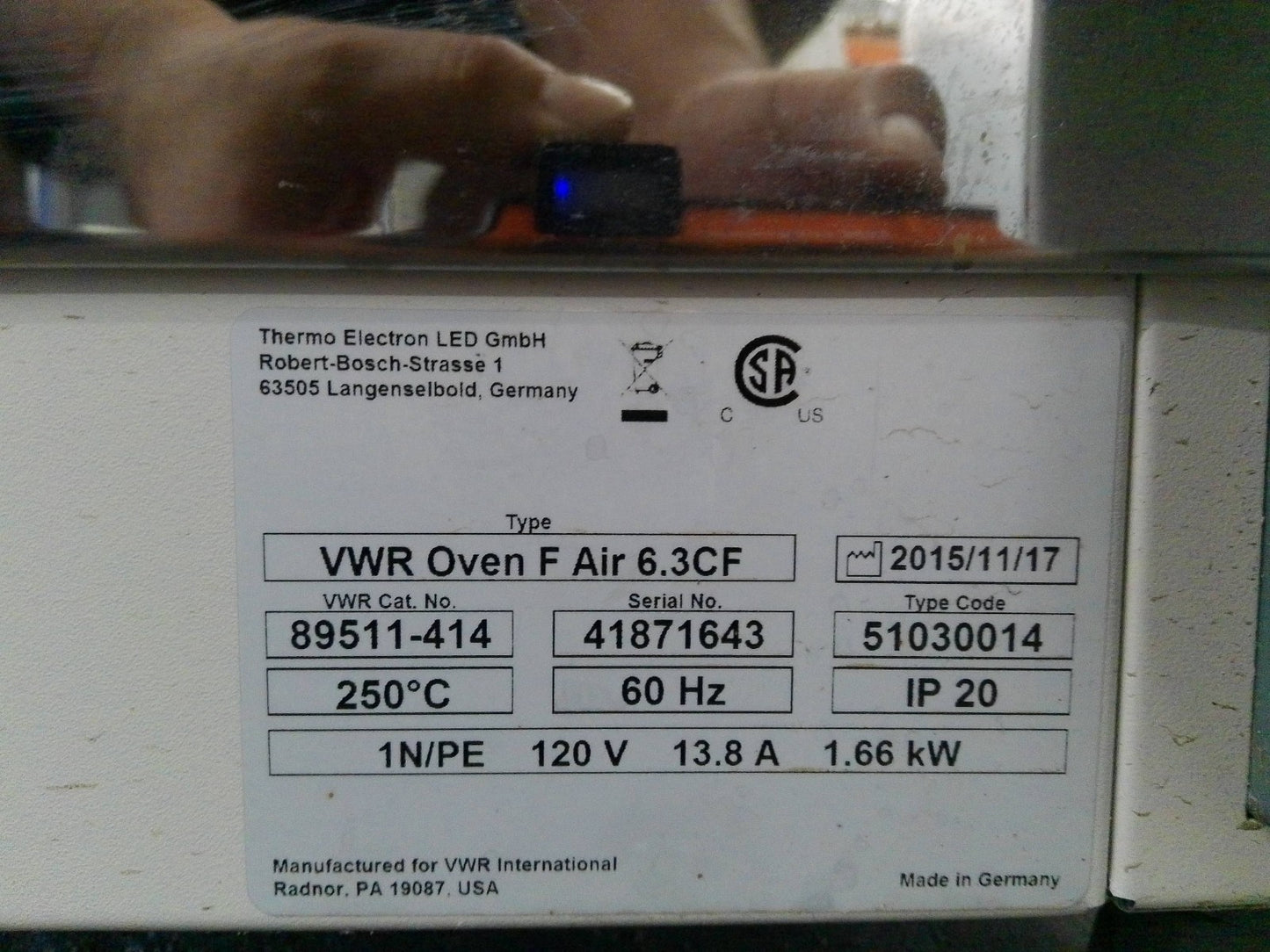 VWR Forced Air Convection Oven 6.3CF 120v FULLY TESTED