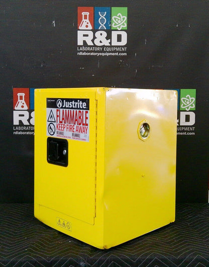 Justrite 29004 Countertop Flammable Storage Cabinet Self Closing Doors 4 Gal