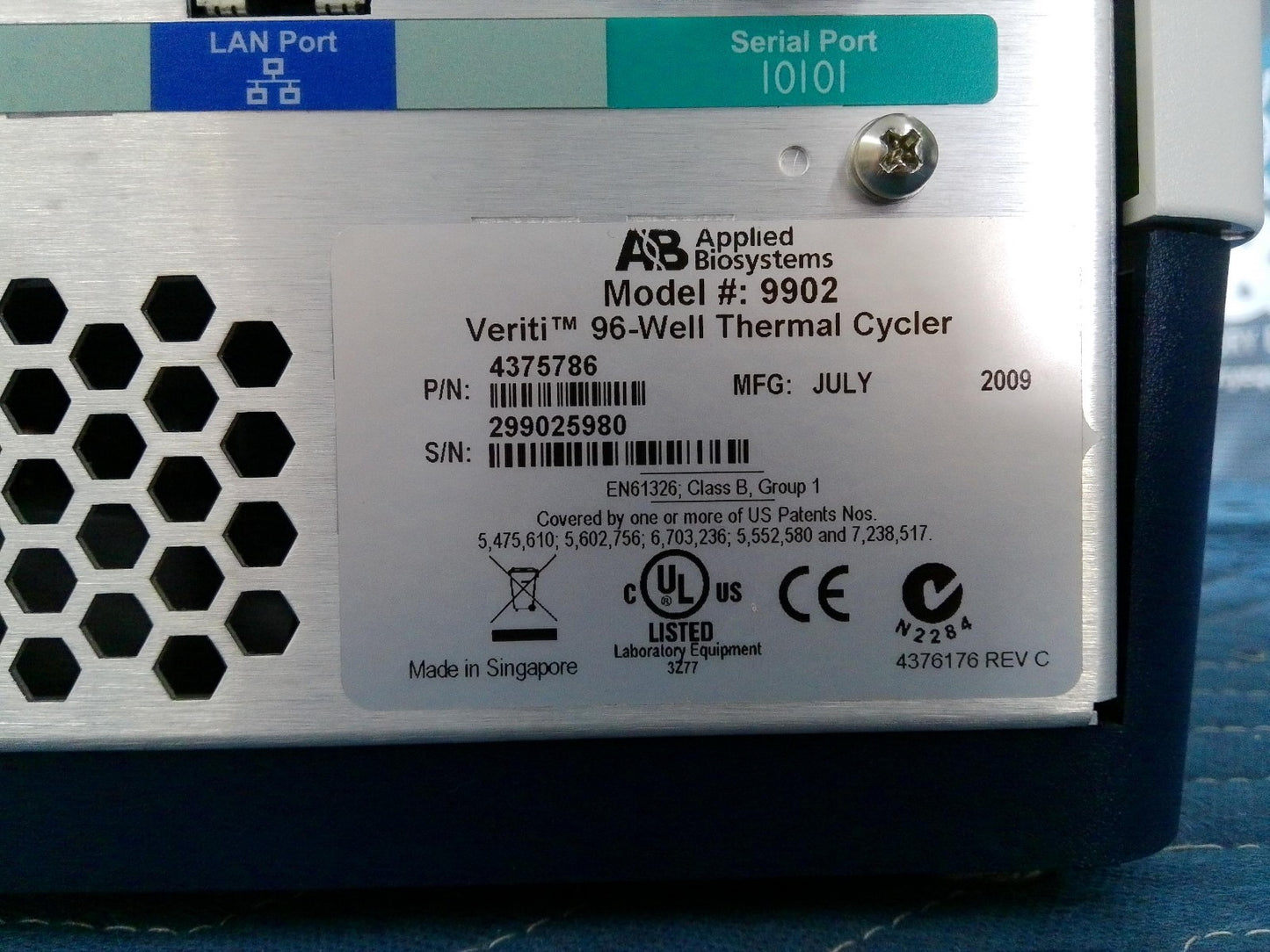 Applied Biosystems 9902 Veriti 96-Well PCR Thermal Cycler (2009) TESTED
