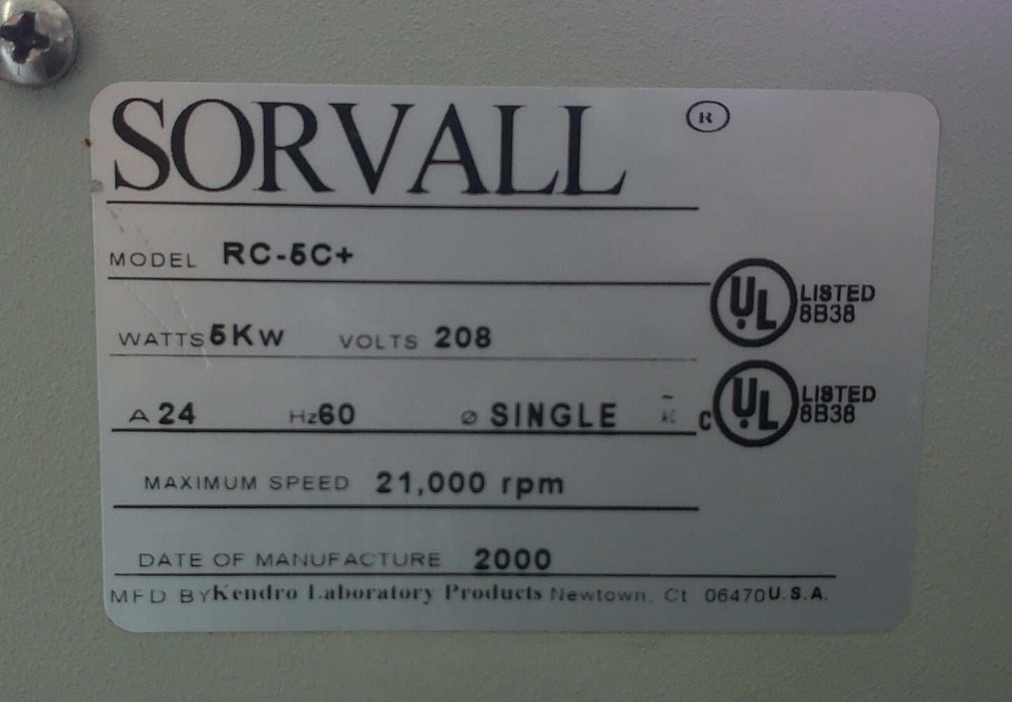 Sorvall RC-5B Plus Refrigerated Floor Centrifuge Ask For Rotor Options, TESTED