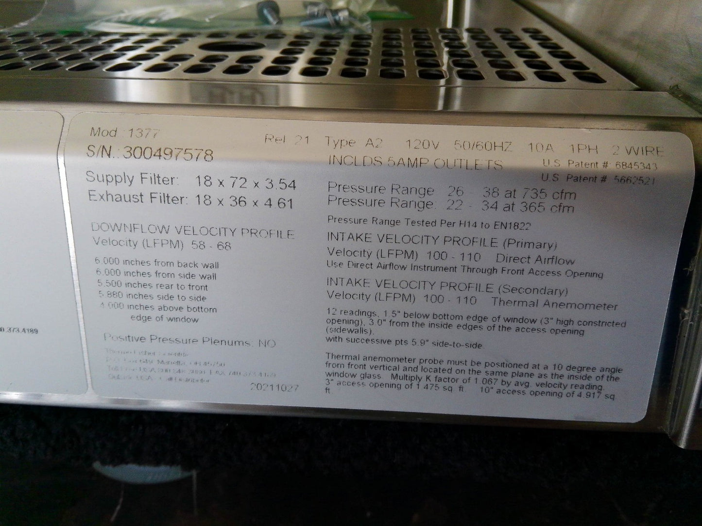 Thermo Scientific 6ft 1377 A2 Biosafety/Biological Safety Cabinet w/UV +Warranty