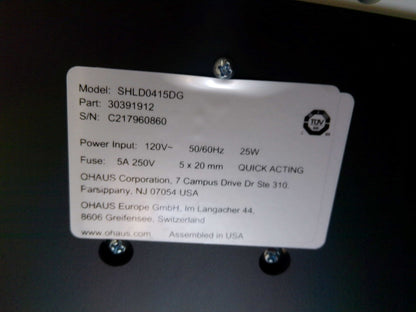 Ohaus Digital Orbital Shaker SHLD0415DG/30391912 TESTED