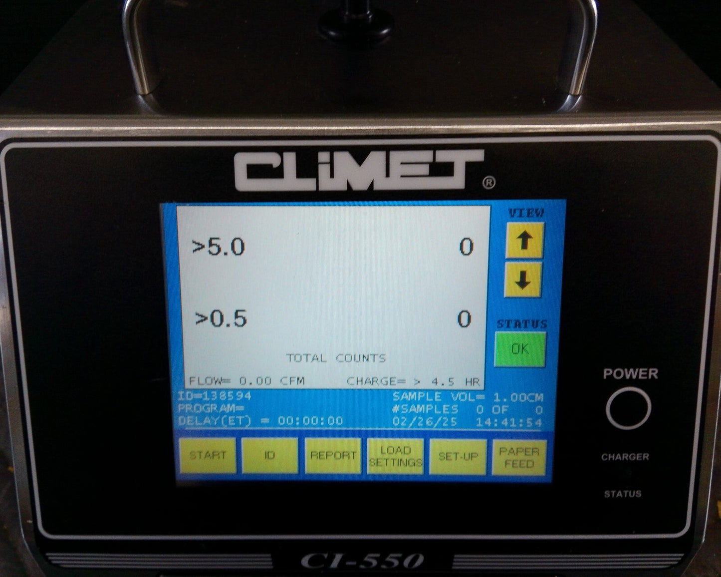 Climet CI-550 Portable Laser Particle Counter 120v