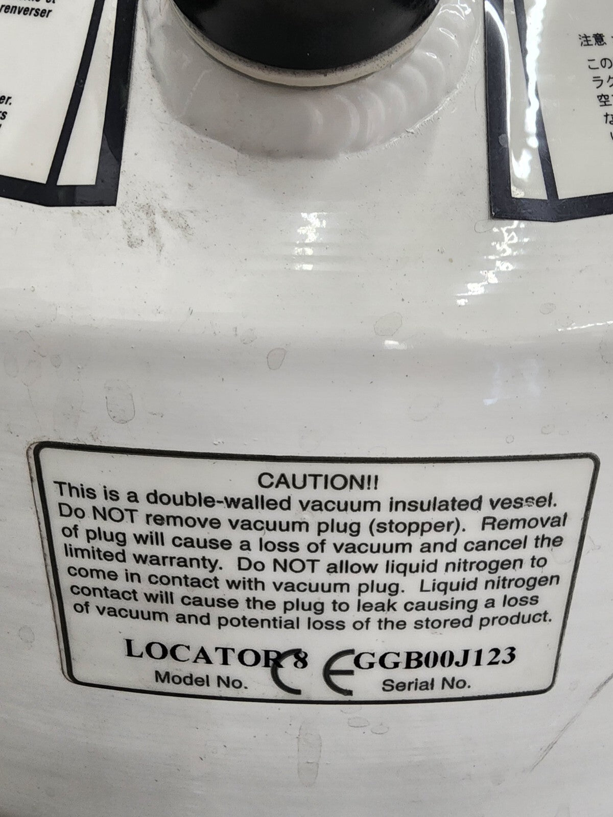 Thermolyne Locator 8 Cryo Nitrogen LN2 Biological Storage System w/ Racks