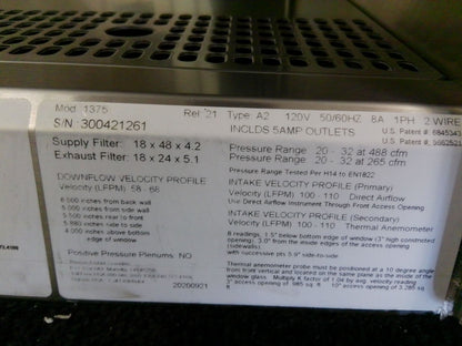 Thermo Scientific 4ft 1375 A2 Biosafety Cabinet w/UV & Stand (2020) FULLY TESTED