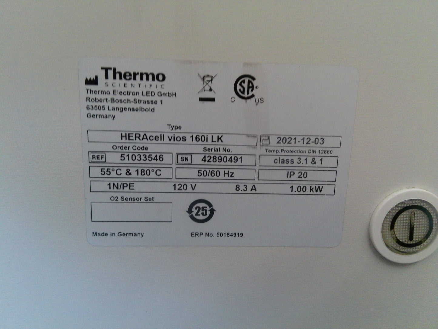 Thermo HERAcell Vios 160i Double Stack Copper Lined CO2 Incubators (2021)