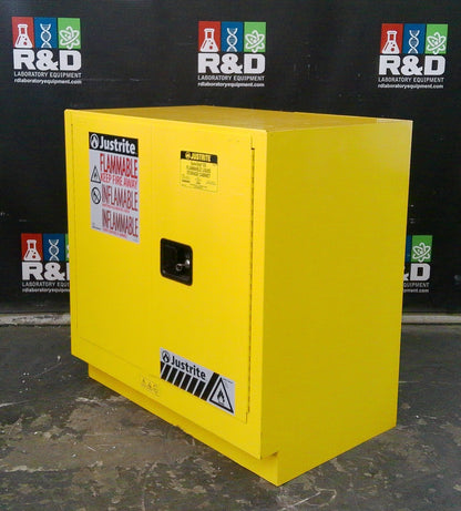 Justrite 892320 Flammable Storage Cabinet Self Closing Doors 22 Gal