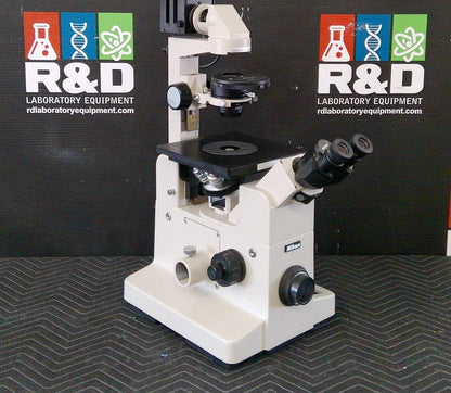 Nikon Diaphot Inverted Phase Contrast Microscope With 3 Objectives