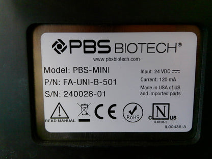 PBS Biotech PBS-Mini Bioreactor Stir Platform FA-UNI-B-501 w/ Power Supply