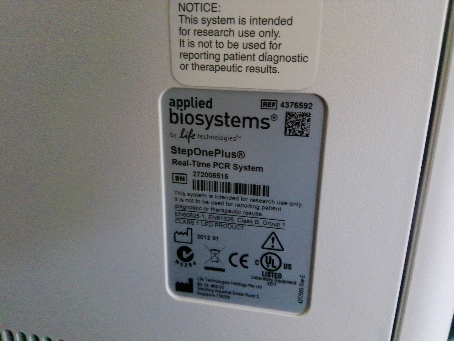 Applied Biosystems StepOnePlus PCR System +Automate Express DNA Extraction Unit