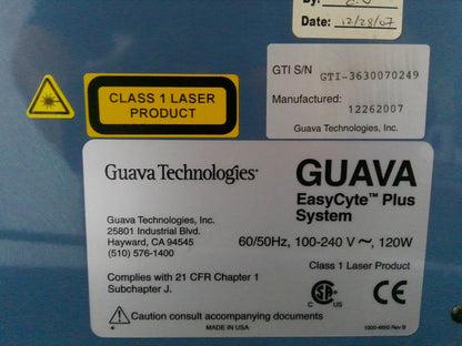 Guava Technologies Guava EasyCyte Plus Flow Cytometer System w/ Class 1 Laser