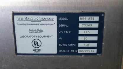 ACE / Baker 4ft AG4 ATS IV Animal Transfer & Cage Changing Station, FULLY TESTED