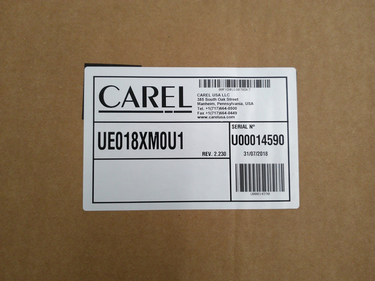 Carel UE018XMU0U1 Humisteam XPlus Humidifier - OPEN BOX